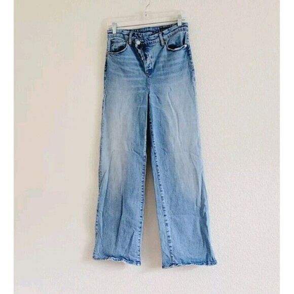 BlankNYC The Franklin Straight Ovelap Fly Say Less Wash Wide Leg Jeans Size 28 - Picture 2 of 10